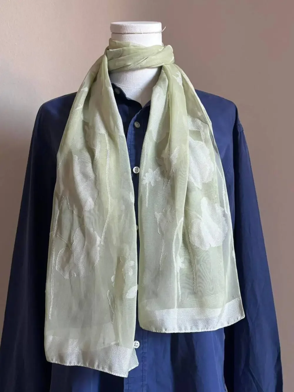 floral sheer scarf / wrap